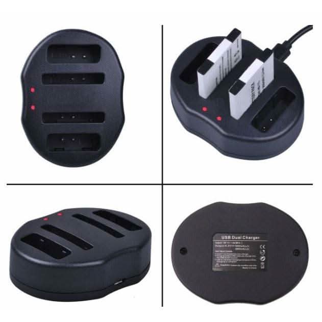 [Combo Pack] 2x NB - 11L / NB - 11LH 1000mAh Rechargeable Batteries with LCD USB Charger | Replacement for Canon IXUS 175, 180, 185, 190, PowerShot & ELPH Series (2 Batteries + Charger) - Battery Mate