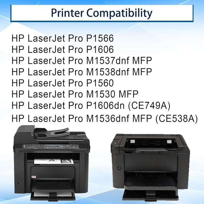 Compatible HP 78A CE278A Black Toner Cartridge - Yields 2,100 Pages | 2 Pack - Battery Mate
