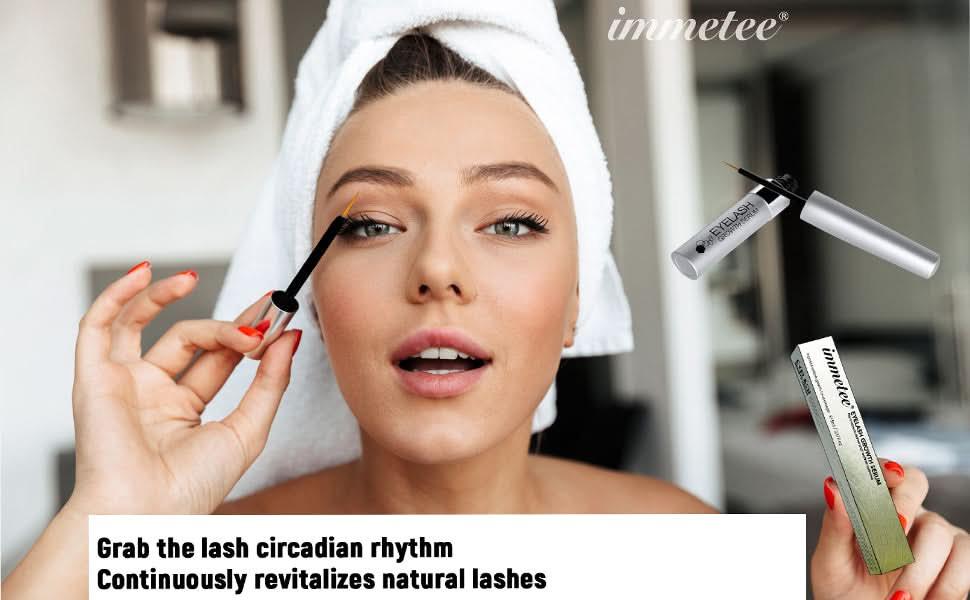 Eyelashes Enhancing Serum, Natural Formula Growth Serum, Results in 3 - 4 Weeks for Longer, Thicker, and Fuller Eyelashes. 5ML - Battery Mate