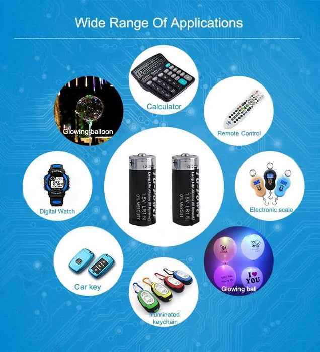 LR1 N Size Battery 1.5v Alkaline MN9100 (16 Pack) - Battery Mate