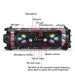 Portable Bluetooth Light Up Party Speaker System USB microSD Aux w/ Mobile Stand - Battery Mate