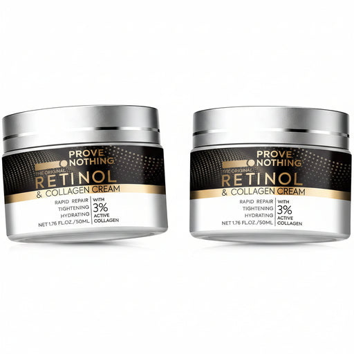 PROVE NOTHING Anti - Aging Retinol Cream for Face with Collagen & 5% Hyaluronic Acid Day & Night Moisturiser for All Skin Types (50ml) | DESIGNED IN AUSTRALIA - Battery Mate