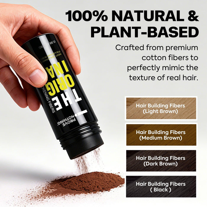 PROVE NOTHING Hair Fibres (28g) Instantly Fuller, Thicker Look Windproof & Sweatproof | Women and Men | Designed in Australia (BLACK) - Battery Mate