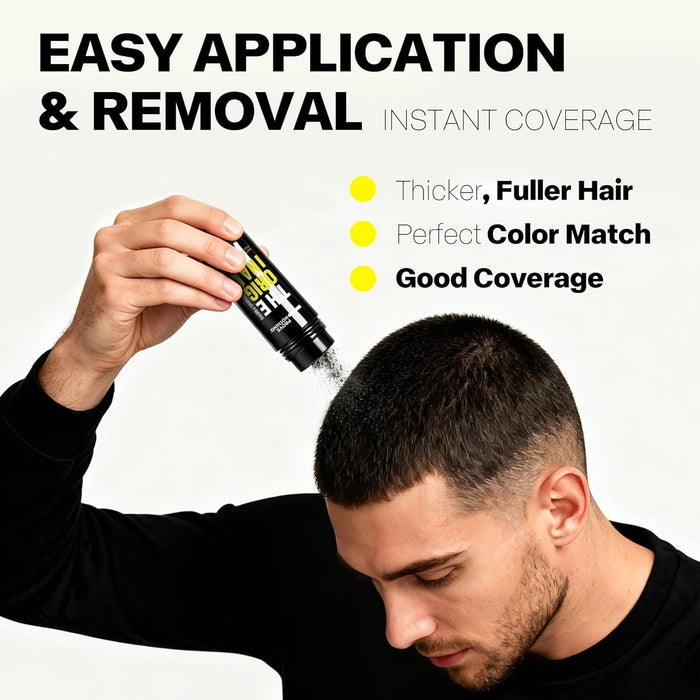 PROVE NOTHING Hair Fibres (28g) Instantly Fuller, Thicker Look Windproof & Sweatproof | Women and Men | Designed in Australia (BLACK) - Battery Mate