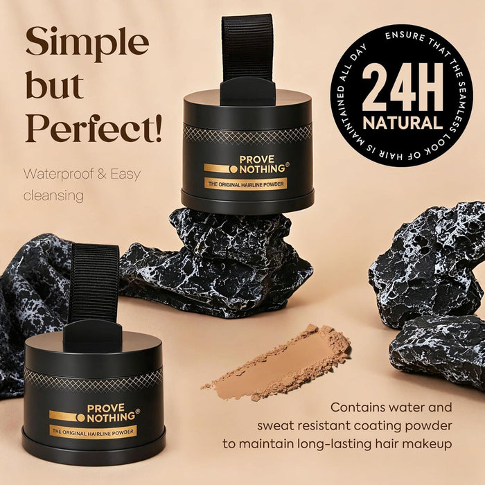 PROVE NOTHING Hairline Powder Root Touch - Up Designed in Australia, Gray Coverage, Bald Spot Concealer, Thinning Hair Fill - In Powder, Sweat & Water Resistant, 24 - Hour Wear for Women & Men (Medium Brown) - Battery Mate