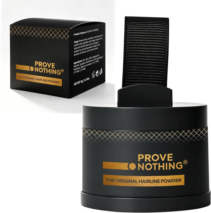 PROVE NOTHING Hairline Powder Root Touch - Up Designed in Australia, Gray Coverage, Bald Spot Concealer, Thinning Hair Fill - In Powder, Sweat & Water Resistant, 24 - Hour Wear for Women & Men (Medium Brown) - Battery Mate
