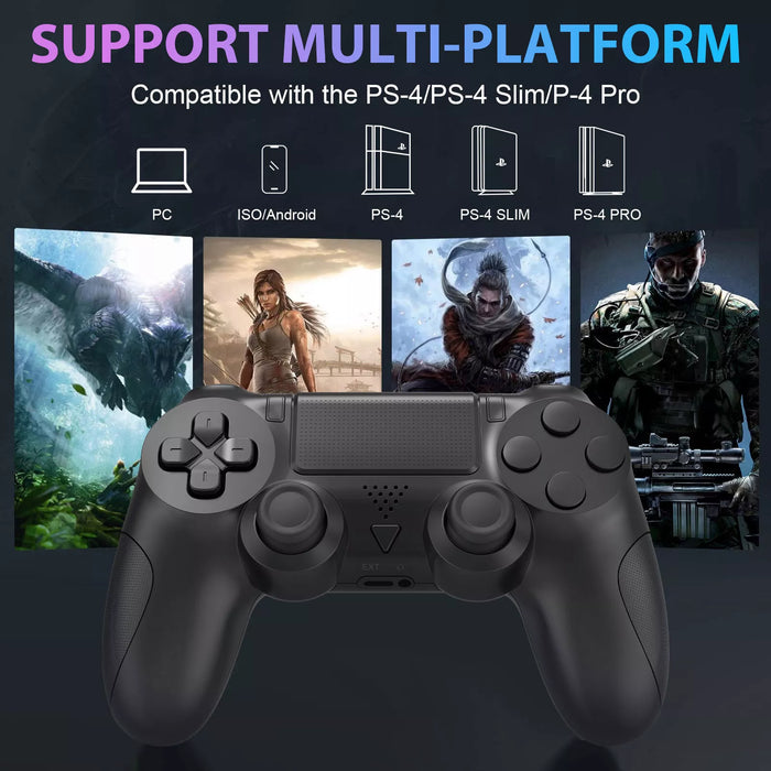 Wireless Controller For Playstation 4 PS4 Controller Unbranded - BLACK