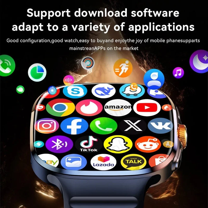 Tavice 5G Cellular Smartwatch – Large Screen, Video Call, Waterproof, GPS, Heart & Sleep Monitor, Apps, Sim Card Support