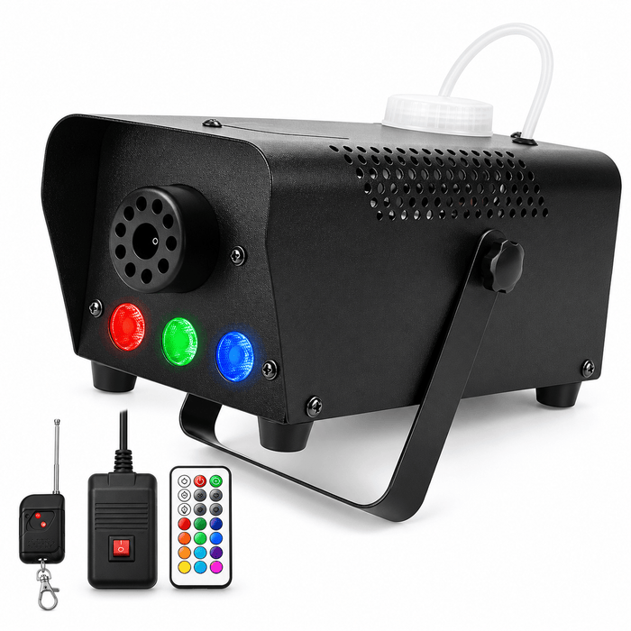 Smoke Machine RGB LED Party Club Disco DJ Effect Wireless Control-500W Fogger - Battery Mate