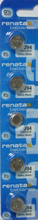 SR45 / 394 Renata Silver Oxide Button Cell Battery – 1.55V High - Capacity Power Source | 5 Pack - Battery Mate
