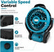 TAVICE 10 Inch Cordless Fan Compatible with Makita 18V LXT Batteries, Portable Jobsite Fan with LED Light, Adjustable Speed, Battery - Battery Mate