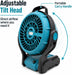 TAVICE 10 Inch Cordless Fan Compatible with Makita 18V LXT Batteries, Portable Jobsite Fan with LED Light, Adjustable Speed, Battery - Battery Mate