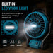 TAVICE 10 Inch Cordless Fan Compatible with Makita 18V LXT Batteries, Portable Jobsite Fan with LED Light, Adjustable Speed, Battery - Battery Mate