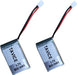 TAVICE 2 Pack 3.7V 800mAh LiPo Battery Pack Compatible with RC Airplanes & Drones (1/2/3 PCS Options) - Battery Mate