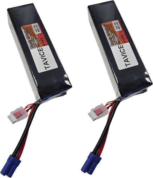 TAVICE 2 Pack 3S LiPo Battery 11.1V 5200mAh 100C with Deans Connector Compatible with RC Cars, Airplanes & Boats - Battery Mate