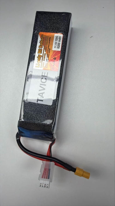 TAVICE 2 Pack 3S LiPo Battery 11.1V 5200mAh 120C with XT60 Connector Compatible with RC Car, Helicopter, Airplane & Quadcopter - Battery Mate