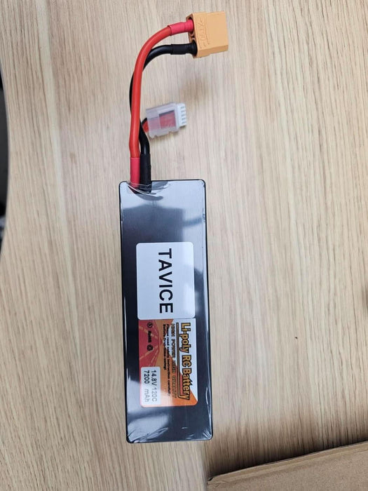 TAVICE 2 Pack 4S LiPo Battery 14.8V 7200mAh 120C with XT90 Connector Compatible with RC Cars, Trucks & Racing Models - Battery Mate
