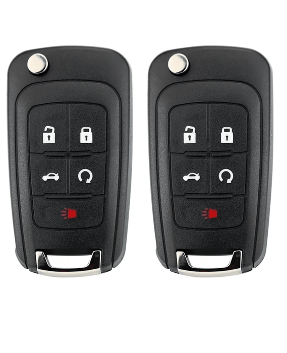 TAVICE 2 PACK For HOLDEN COMMODORE VF 5 Button Remote Flip Key Blank Shell/Case/Enclosure - Battery Mate