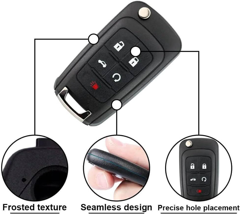 TAVICE 2 PACK For HOLDEN COMMODORE VF 5 Button Remote Flip Key Blank Shell/Case/Enclosure - Battery Mate
