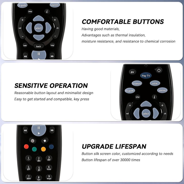 TAVICE 2 PACK Foxtel Remote Control Compatible Replacement Standard Q IQ2 IQ3 IQ4 HD - Battery Mate