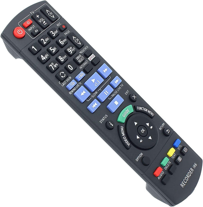 TAVICE 2 PACK N2QAYB001077 Remote Control Compatible Panasonic DMR - HWT260GN DMR - PWT560GN - Battery Mate