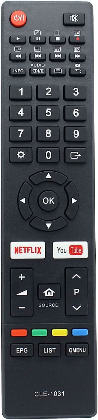 TAVICE 2 PACK Remote for HITACHI CLE - 1031 TV 55UHDSM8 65UHDSM8 70UHDSM8 75UHDSM8 - Battery Mate