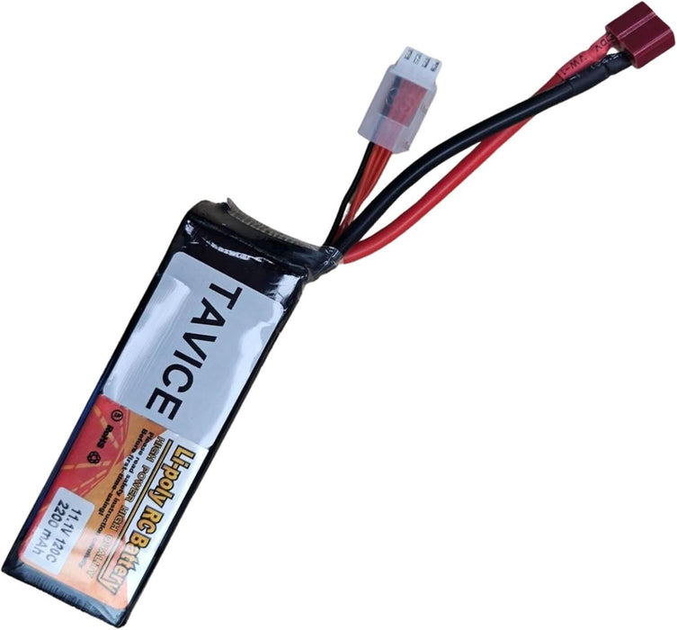 TAVICE 2 Pack Replacement 3S LiPo Battery 11.1V 120C 2200mAh with Deans Connector Compatible with RC Cars, Trucks & Airplanes - Battery Mate