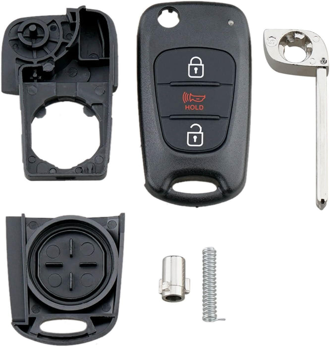 TAVICE 2 Pack Replacement remote Flip car key shell suitable for HYUNDAI i20 i30 i35 - Battery Mate