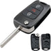 TAVICE 2 Pack Replacement remote Flip car key shell suitable for HYUNDAI i20 i30 i35 - Battery Mate