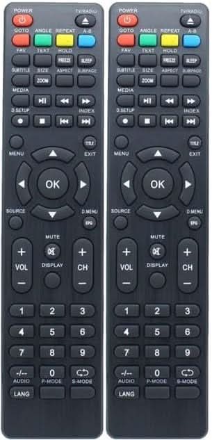 TAVICE 2 Pack Replacement TV Remote Control – Compatible with Bauhn ATV50UHD / ATV‑55UHDC‑0717 / ATV‑55FHDED / ATV‑40FTHED - Battery Mate