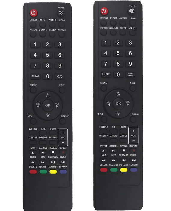 TAVICE 2 PACK TEAC TV Compatible 0118020315 Remote Control FOR LCDV2656HDR LCDV3256 - Battery Mate