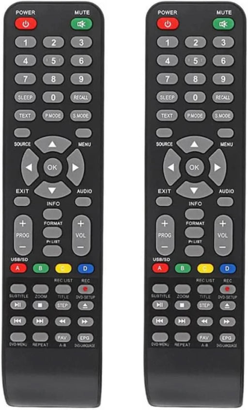 TAVICE 2 PACK VIVO & Viano TV Remote Control For LCD LED Combo (with DVD) TV - Battery Mate