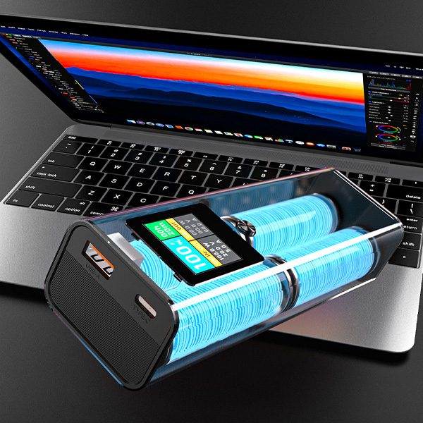 Tavice 20000mAh 100W Power Bank with TFT Display for Phones, Laptops, iPads | USB-C Fast Charging Portable Charge - Battery Mate