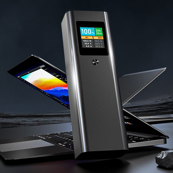 Tavice 20000mAh 100W Power Bank with TFT Display for Phones, Laptops, iPads | USB-C Fast Charging Portable Charge - Battery Mate