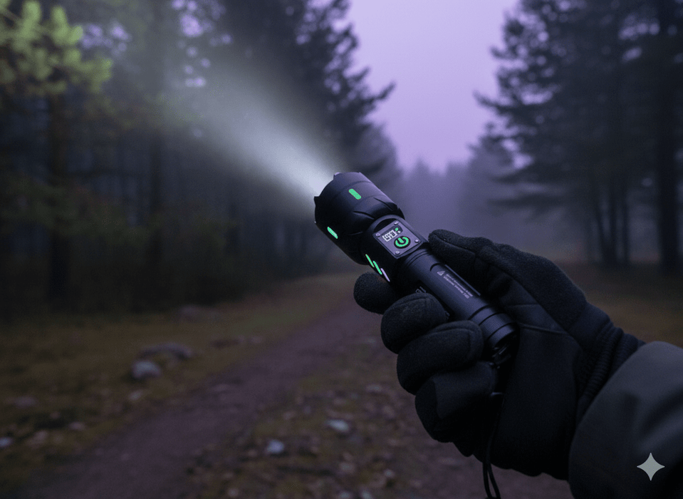 TAVICE 30W Super Bright LED Flashlight, Rechargeable, Waterproof Emergency Torch with 26650 Battery for Camping, Hiking, Car Repair - Battery Mate