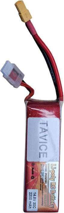 TAVICE 4S LiPo Battery 14.8V 2200mAh 300C with XT60 Connector Compatible with RC Airplane, Car, Truck & Boat - Battery Mate