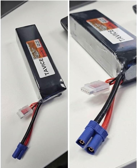 TAVICE 4S LiPo Battery 14.8V 9000mAh 130C with EC5 Connector Compatible with RC Car, Airplane, Jet & Helicopter - Battery Mate