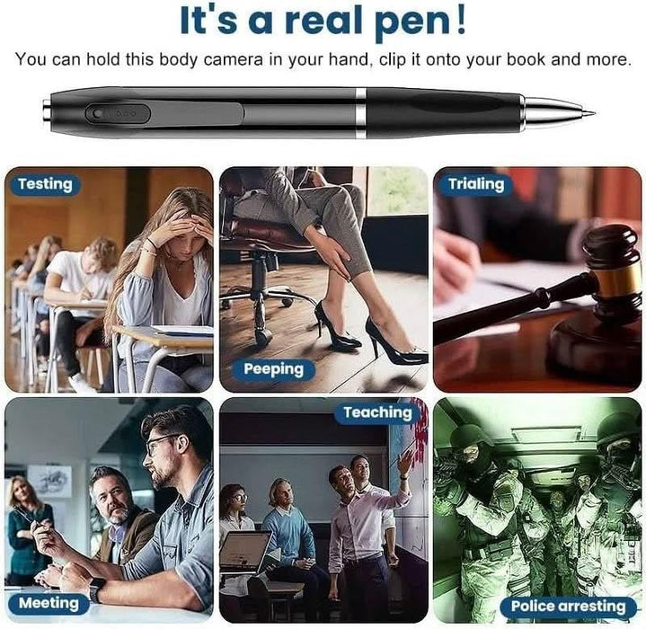 TAVICE 64GB Camera Pen 1080P HD Portable Hidden Camera for Video & Photos, Loop Recording, Long Battery Life, Office & Business Use - Battery Mate