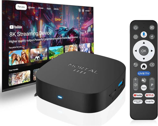 Tavice Android TV Box - 5G WiFi, 8K Ultra HD Streaming Media Player, Quad - Core, HDMI Output - Battery Mate