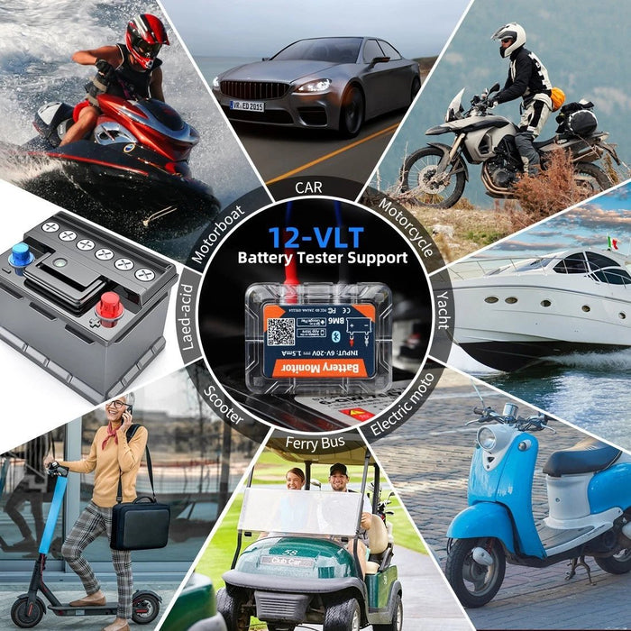 TAVICE Bluetooth 4.0 12V Car Battery Monitor BM6 Wireless Battery Health Tester with App - Battery Mate