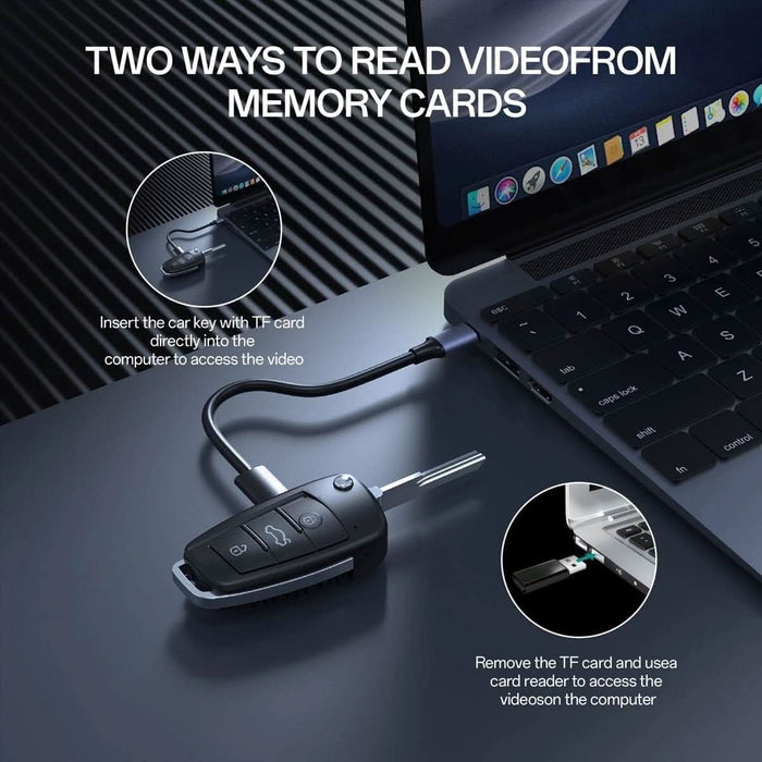 TAVICE Car Key Fob Camera 1080P HD Hidden Camera with Motion Detection, Loop Recording, 128GB, 940nm No - Glow Night Vision, Mini Portable Keychain for Home or Office - Battery Mate