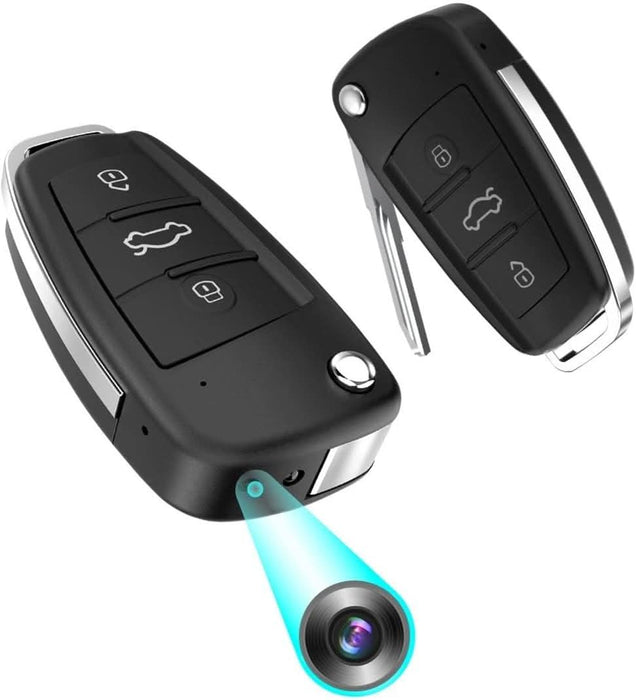 TAVICE Car Key Fob Camera 1080P HD Hidden Camera with Motion Detection, Loop Recording, 128GB, 940nm No - Glow Night Vision, Mini Portable Keychain for Home or Office - Battery Mate