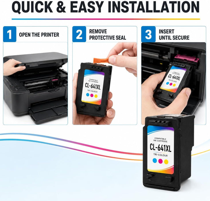 TAVICE CL-641XL 641XL Ink Cartridge Compatible with Canon PIXMA MG2160 MG2260 MG3160 - Battery Mate