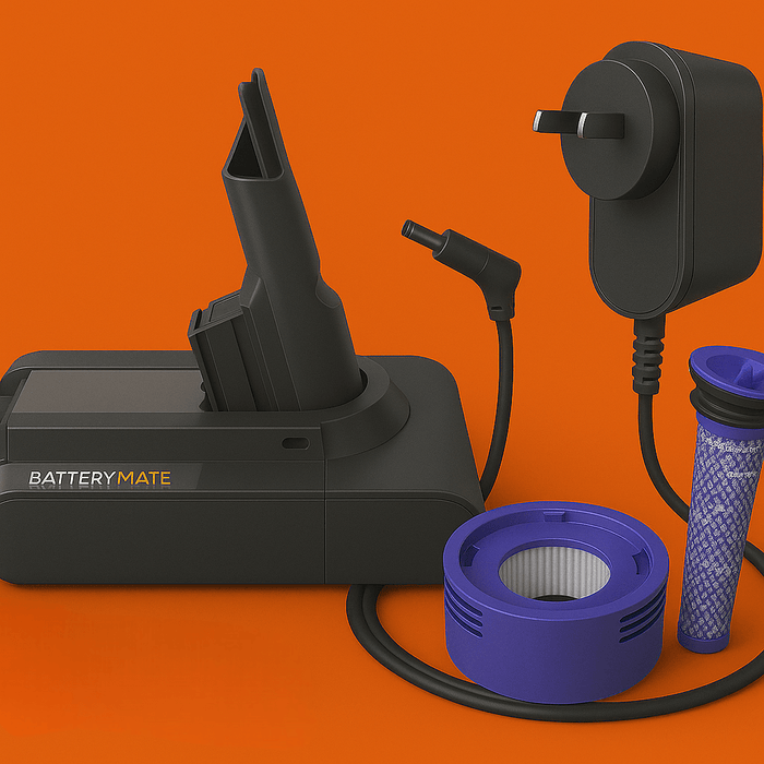 Tavice High‑Capacity Battery & Fast Charger + Pre & Post Filters – Compatible with Dyson V7 & SV11 - Battery Mate