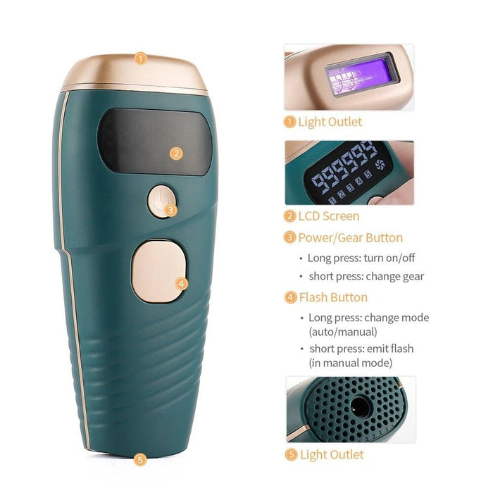 TAVICE IPL Hair Removal Device for Women and Men, 990,000 Flashes, At-Home Intense Pulsed Light Hair Remover for Face, Arms, Legs, Underarms, Bikini Line and Body - Battery Mate
