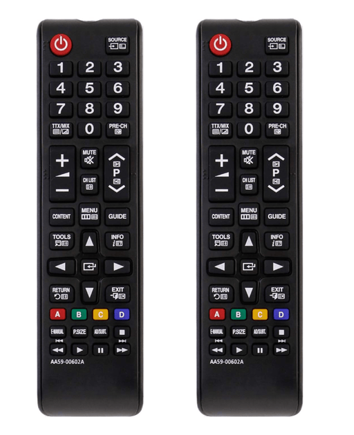 Tavice Replacement AA59 - 00602A Remote Control for Samsung TV – 2 Pack Compatible with LA32E420, LA32E420E2M, LA32E420E2MXXY - Battery Mate