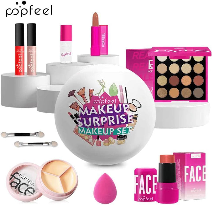 TAVICE Surprise Makeup Ball Gift Set Festive Cosmetic Bundle for Special Occasions, Perfect Birthday Surprise Makeup Sphere - Battery Mate