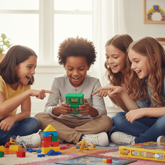 TAVICE TOP Game Mini Portable 3" Handheld with 9,999 Retro Games Classic Arcade & Puzzle Gaming - Battery Mate