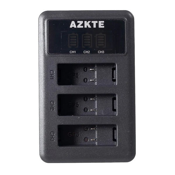 TAVICE Ultra Fast Charging USB Triple Battery Charger for GoPro HERO3 HERO3+ HERO4 Action Cameras | Charger Only Compact Fast USB - Battery Mate