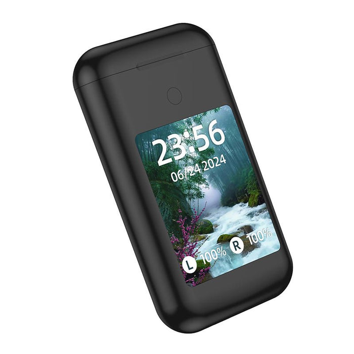 Tavice Uniqa 4-in-1 Power Bank with Built-in Wireless Earbuds | 8000mAh Portable Charger, 2.8" Touch Screen, USB-C, Flashlight - Battery Mate